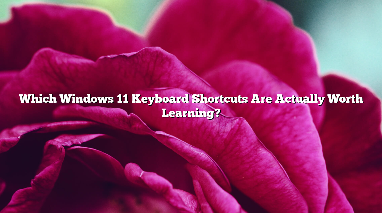 Which Windows 11 Keyboard Shortcuts Are Actually Worth Learning?