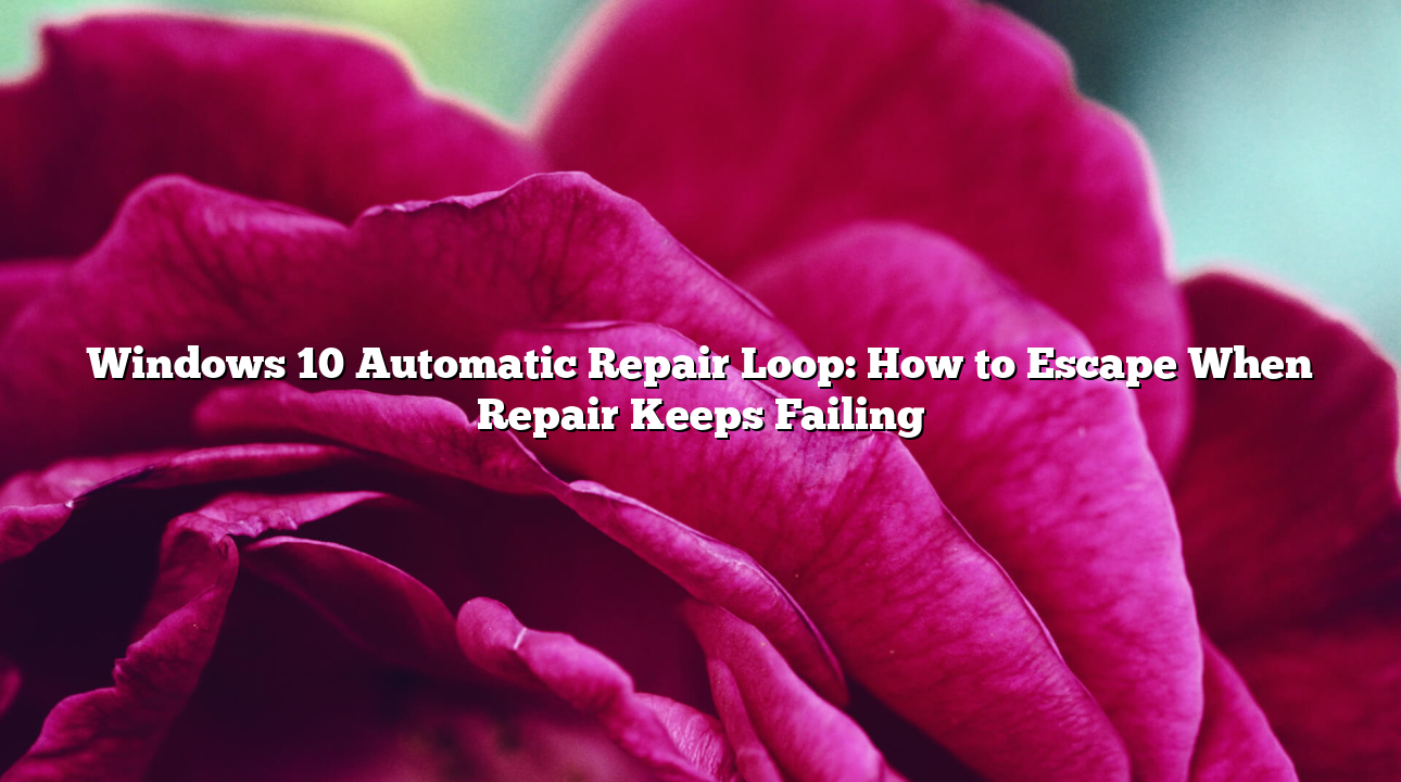Windows 10 Automatic Repair Loop: How to Escape When Repair Keeps Failing